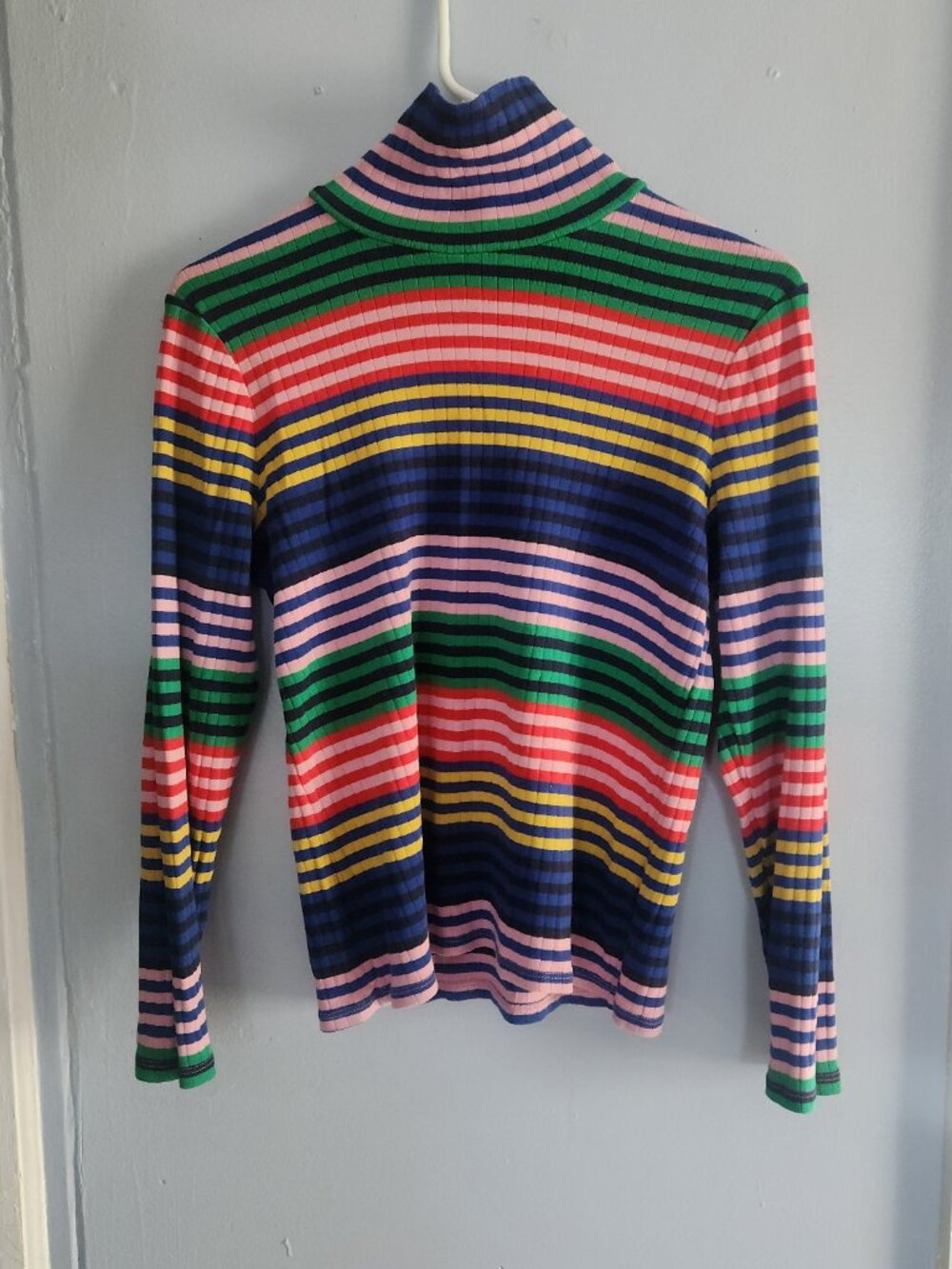 BODEN Primary Color Striped Turtleneck